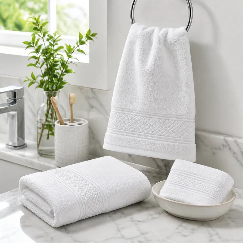 Dobby Border Towels