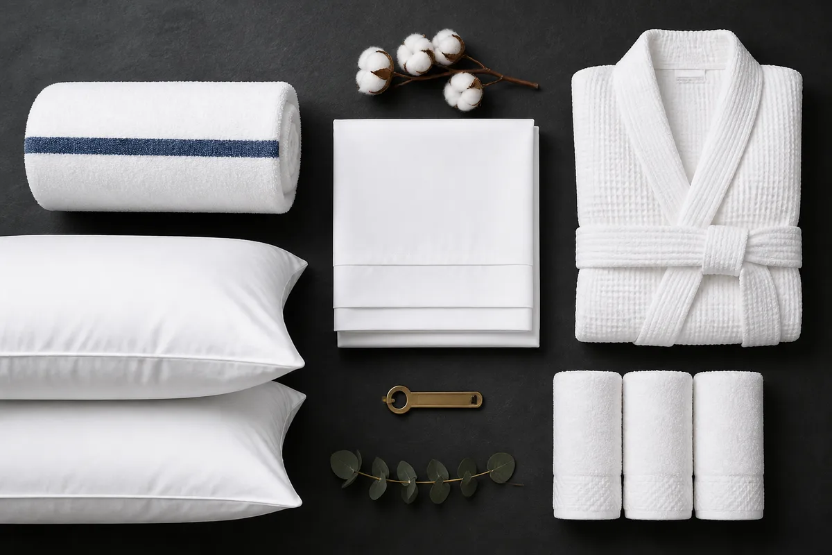 Curated textile product arrangement